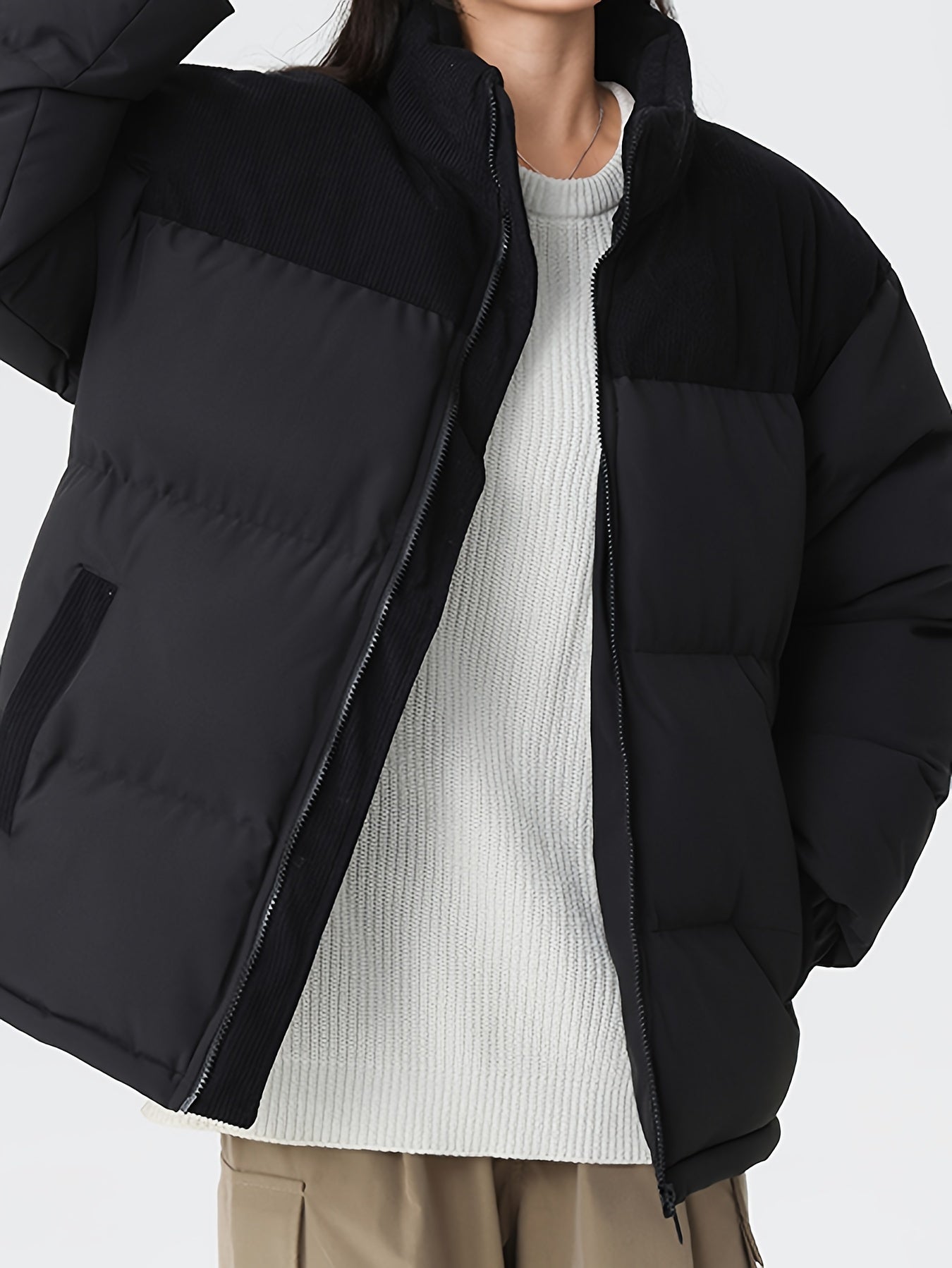 Men's Stylish Colourblock Puffer Winter Jacket | Ideal for Winter