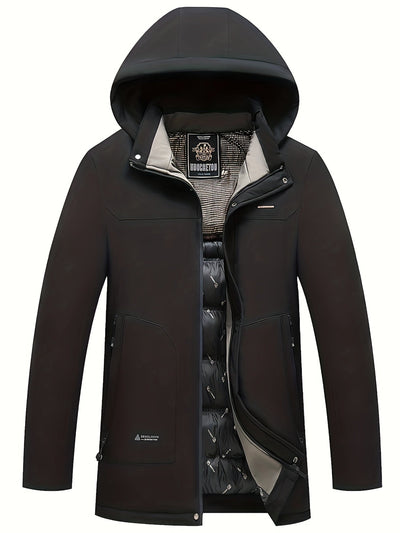 Men's Casual Winter Jacket with Detachable Hood and Thermal Design | Ideal for Winter