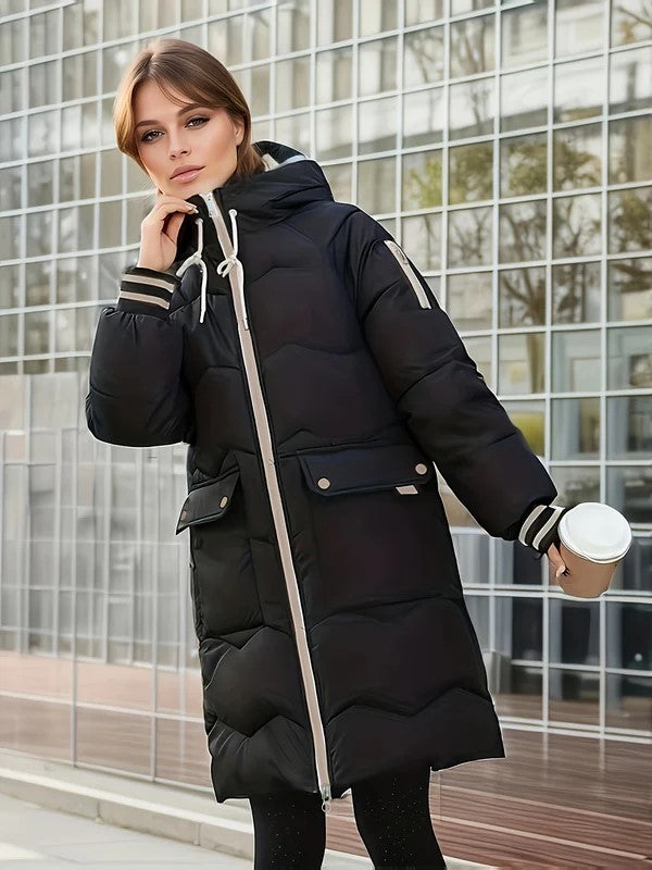 Women's Stylish Warm Puffer Jacket with Hood | Ideal for Winter