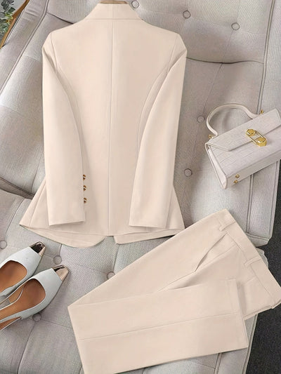 Women's Elegant Double-Breasted Blazer Co-ord Set for Business | Ideal for Everyday Wear