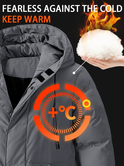 Men's Warm Thickened Mid-Length Down Winter Jacket | Ideal for Winter