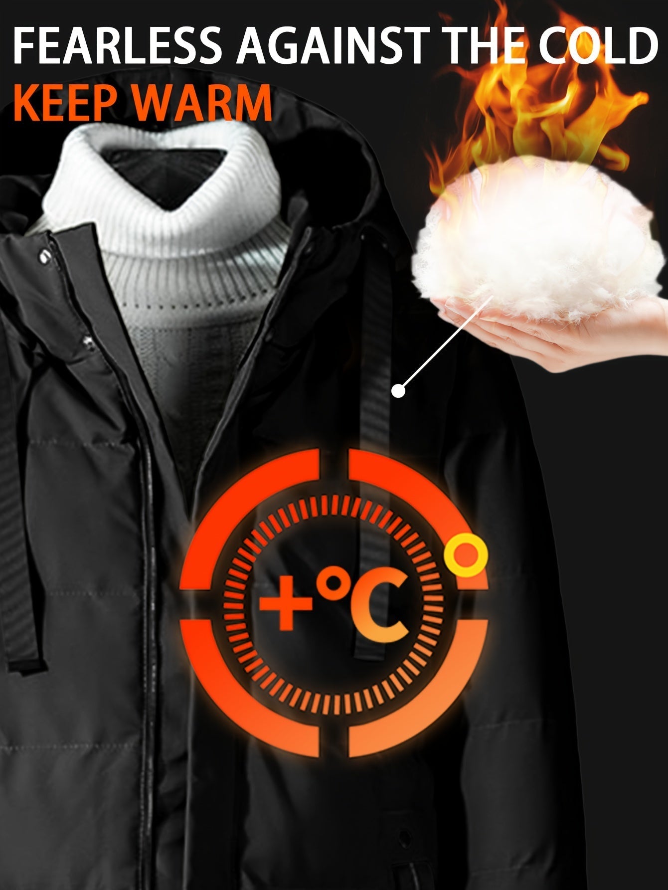 Casual Windproof Mid-Length Zipper Closure Hooded Winter Jacket | Ideal for Winter