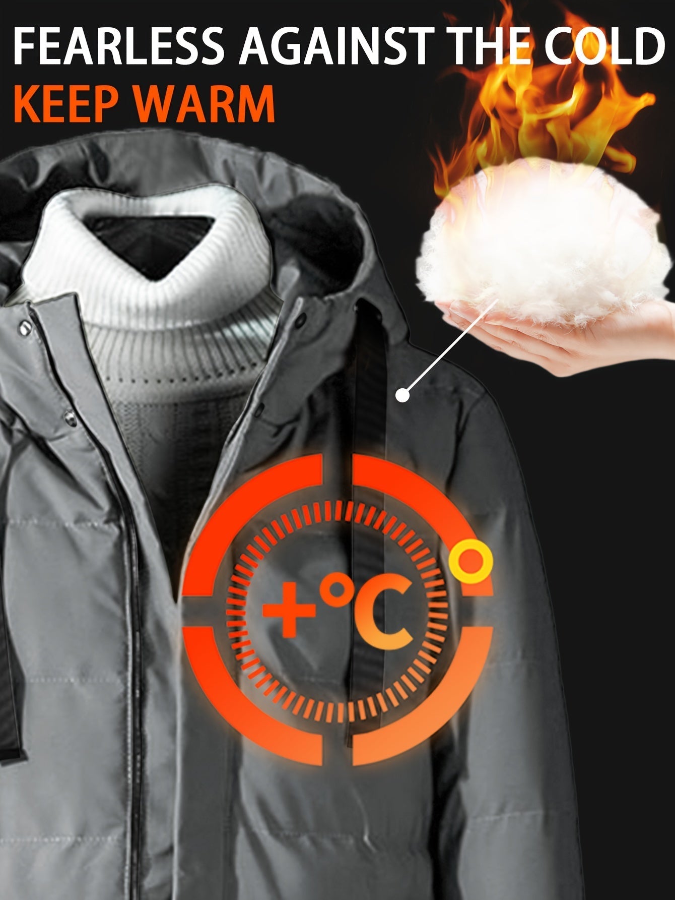 Casual Windproof Mid-Length Zipper Closure Hooded Winter Jacket | Ideal for Winter