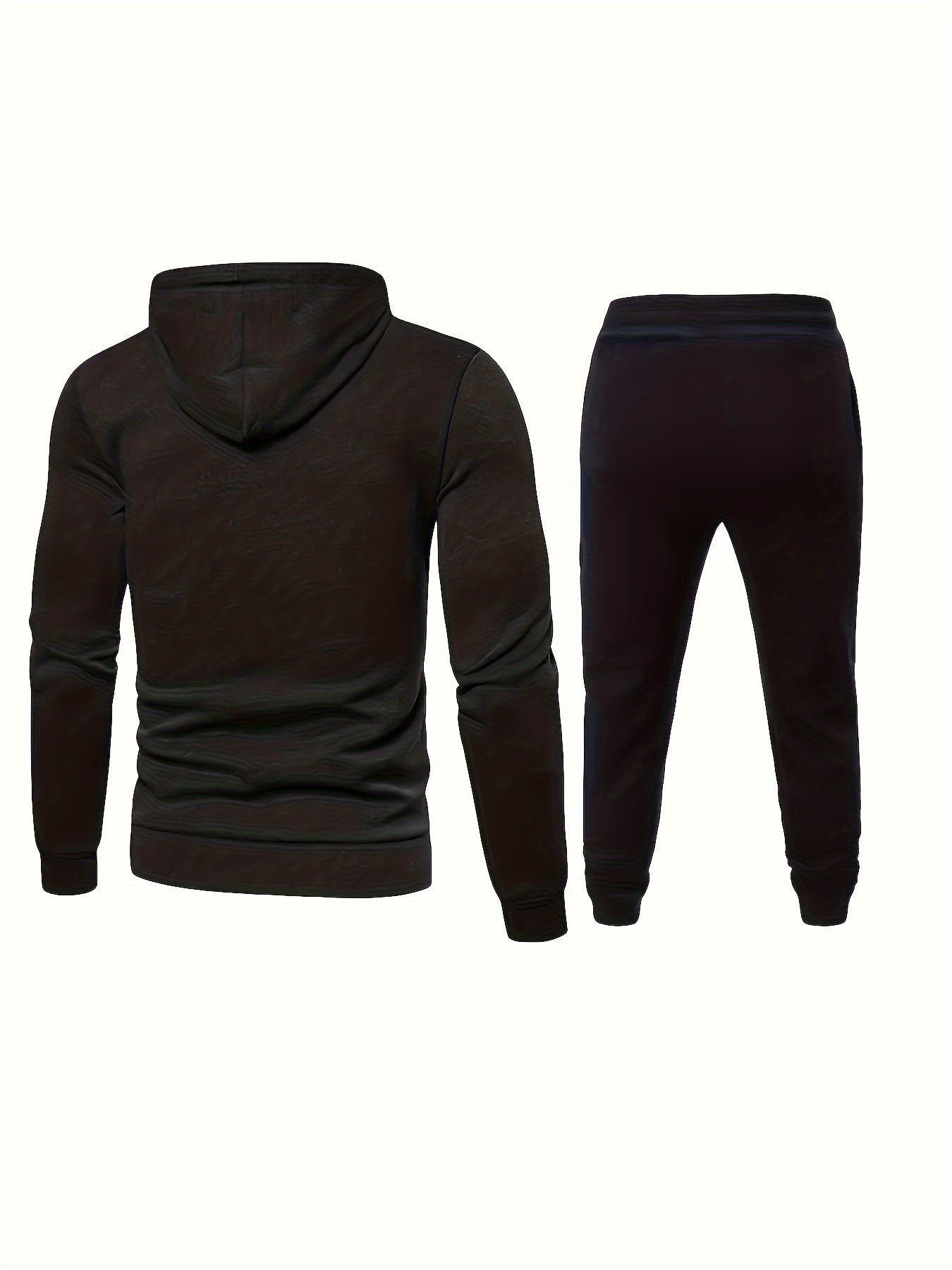 Men's Casual Fleece Sweatshirt Tracksuit with Hooded Long Sleeve and Drawstring Pants | Perfect for Outdoor Activities