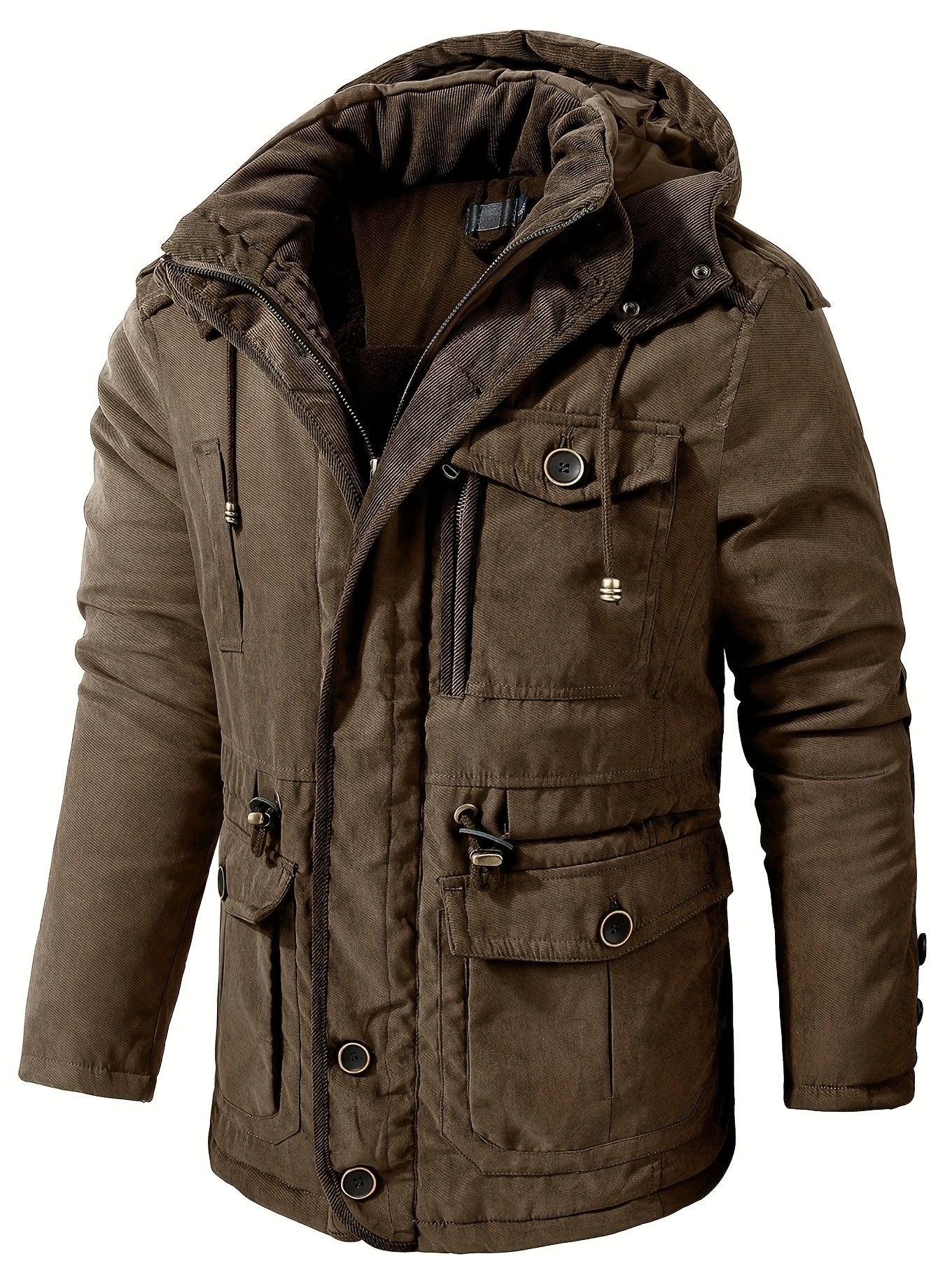 Men's Warm Cotton Cargo with Pockets Winter Coat | Ideal for Winter