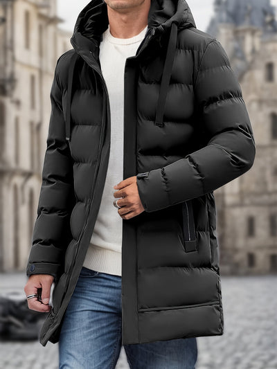 Warm Long Padded Hooded Puffer Winter Jacket for Men | Ideal for Winter