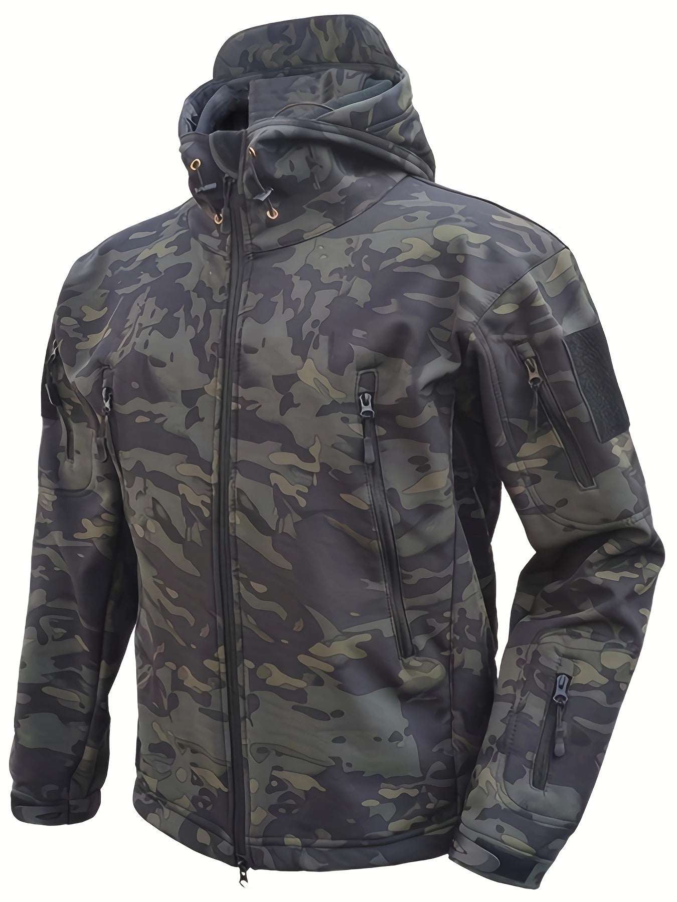 Men's Tactical Softshell Camouflage Outdoor Jacket – Waterproof and Windproof | Ideal For Wi