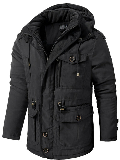 Men's Warm Cotton Cargo with Pockets Winter Coat | Ideal for Winter