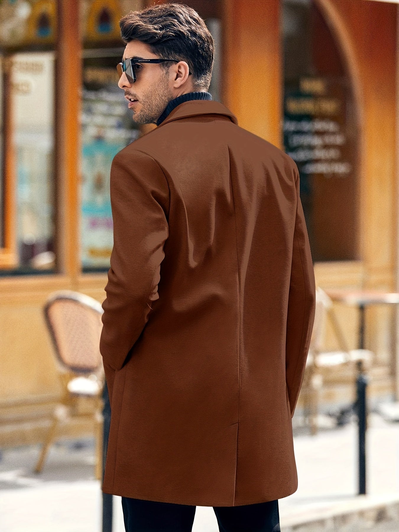 Men's Casual Trench Coat with Button Down and Midlength Design | Ideal for Winter