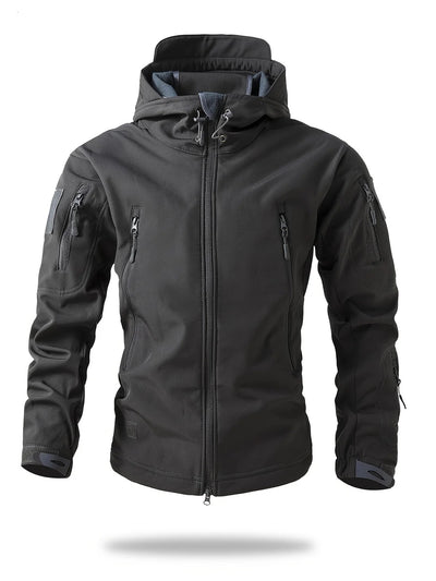 Men's Tactical Hooded Wind Breaker with Zipper | Perfect for Autumn