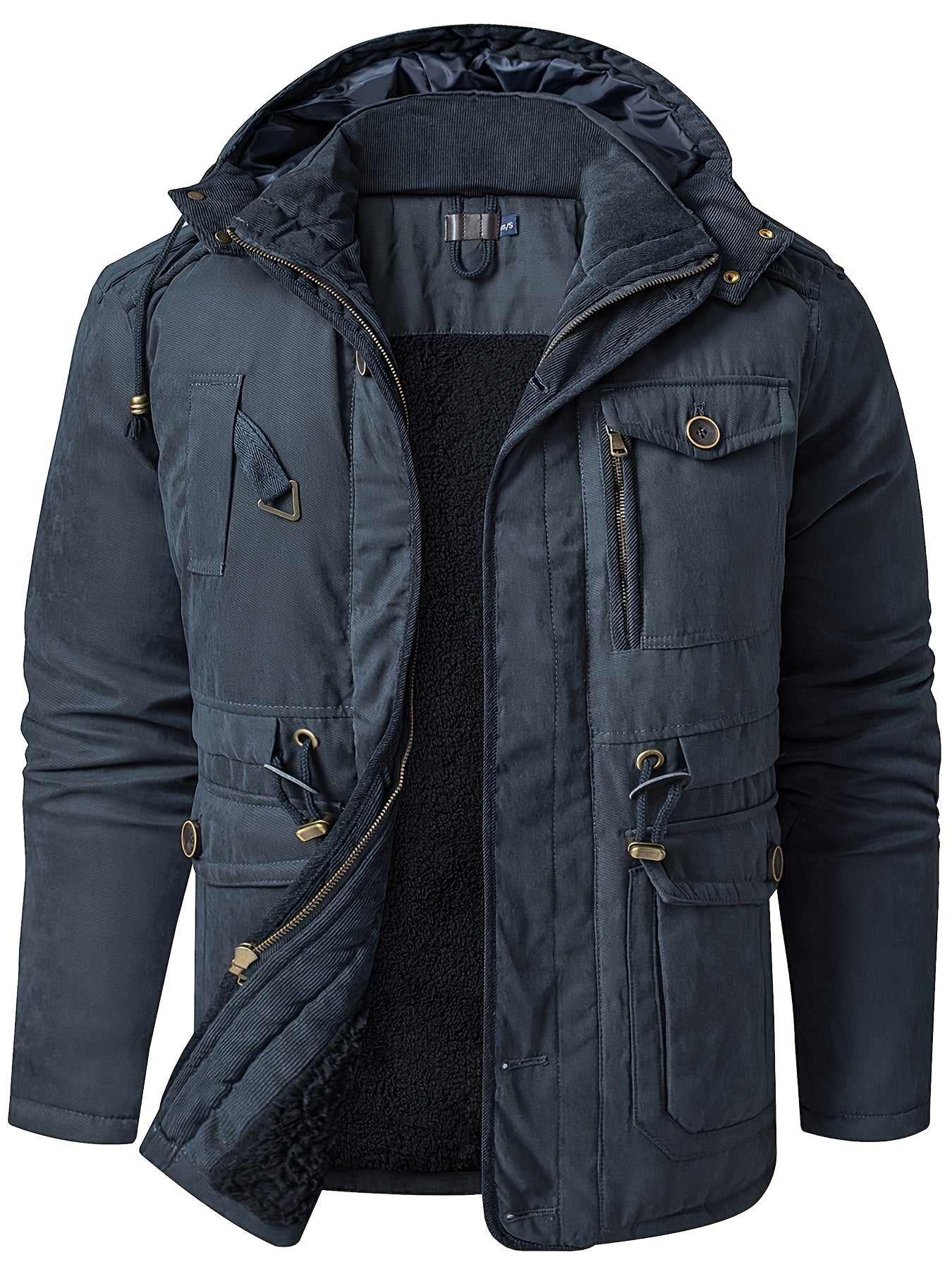 Men's Warm Cotton Cargo with Pockets Winter Coat | Ideal for Winter