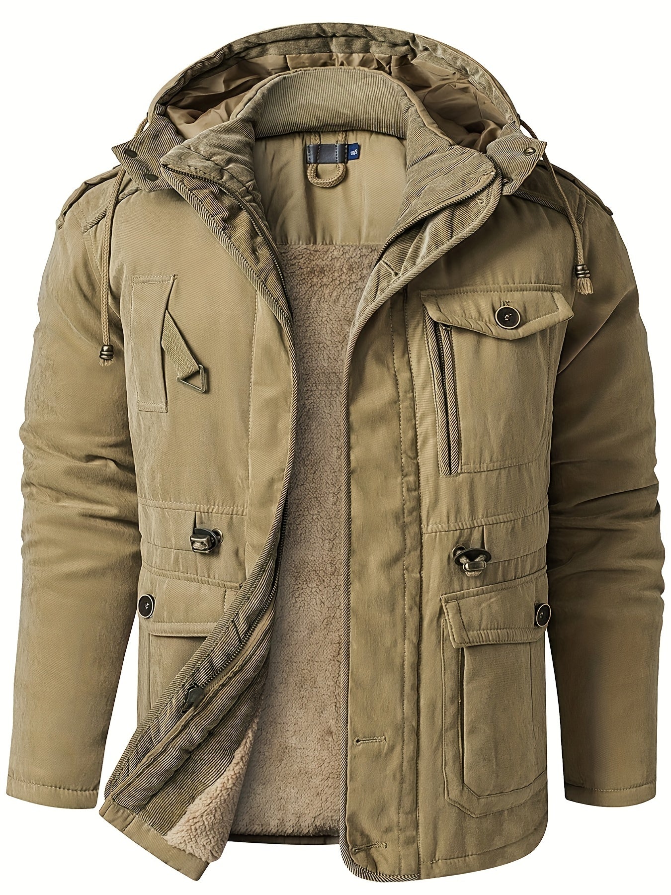 Men's Warm Cotton Cargo with Pockets Winter Coat | Ideal for Winter