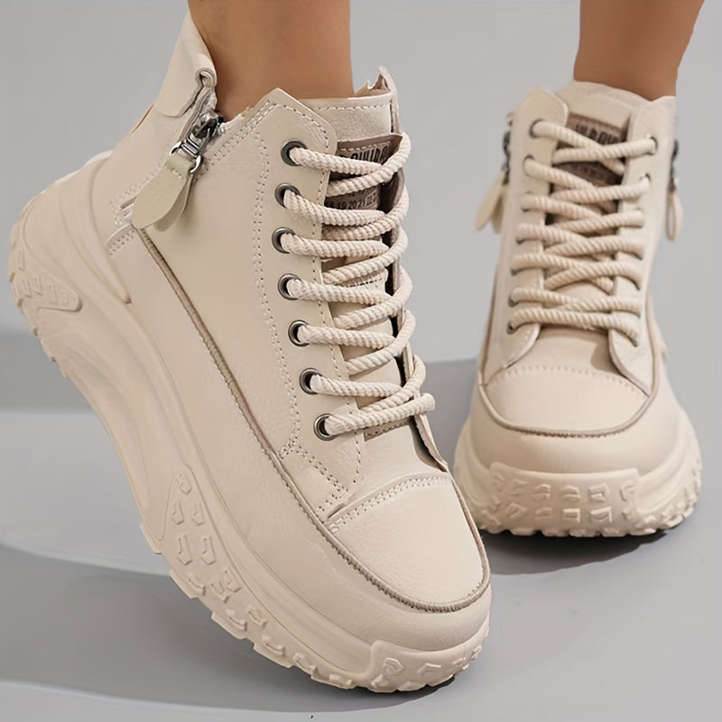 Women’s High-Top Platform Casual Sneakers | Ideal for Autumn/Winter