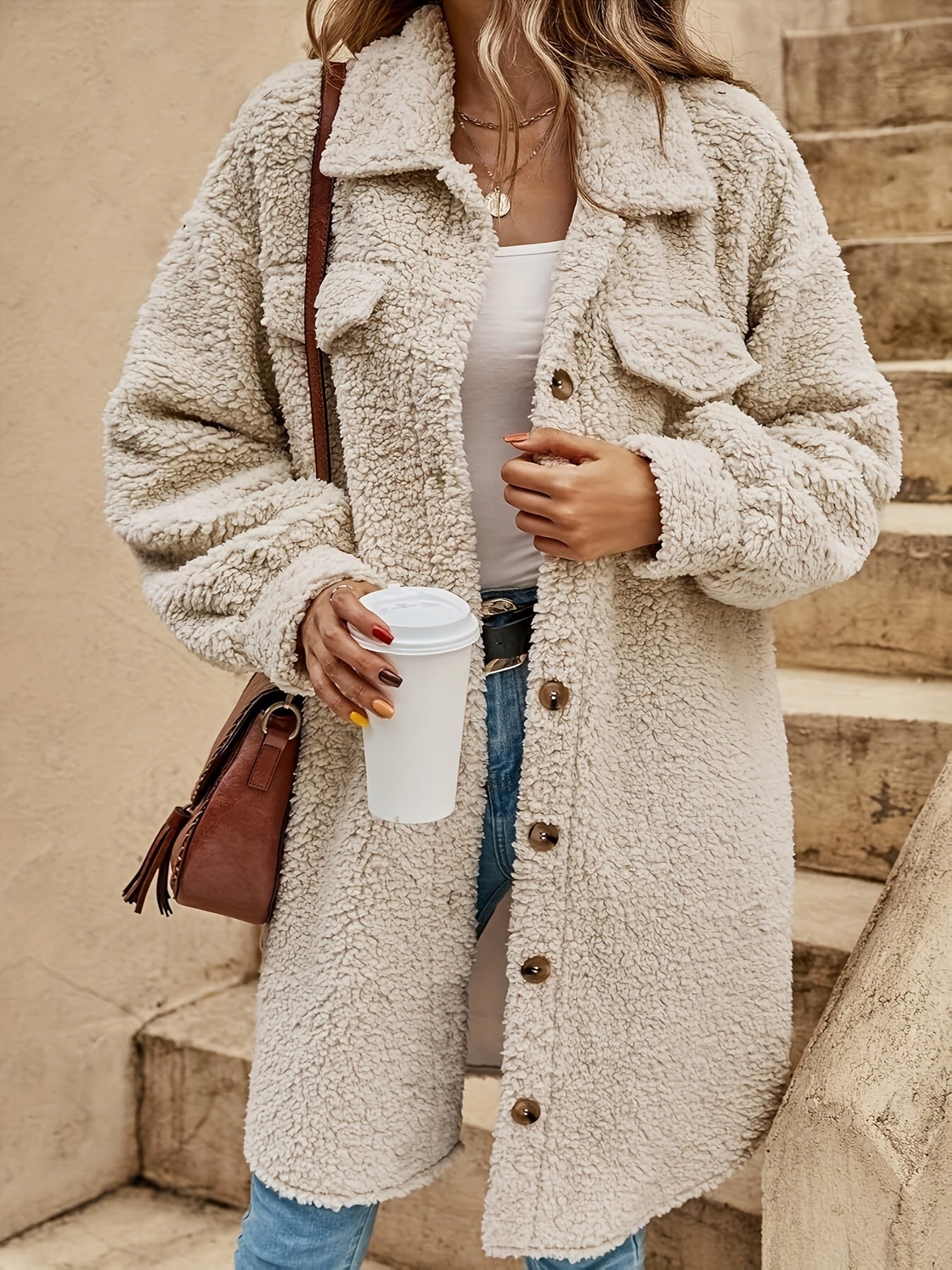 Women's Stylish Wool Fleece Coat | Perfect for Autumn/Winter