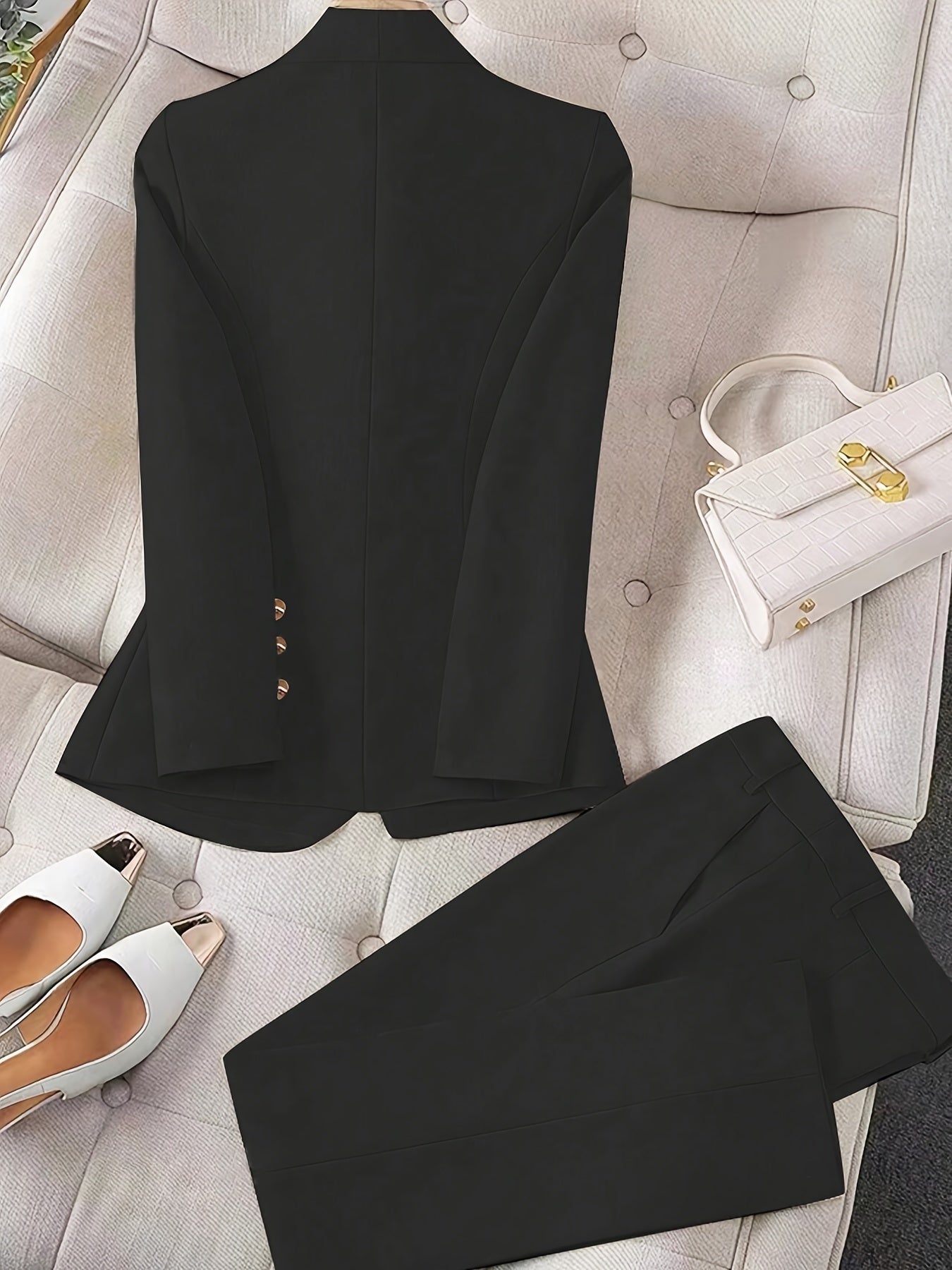 Women's Elegant Double-Breasted Blazer Co-ord Set for Business | Ideal for Everyday Wear