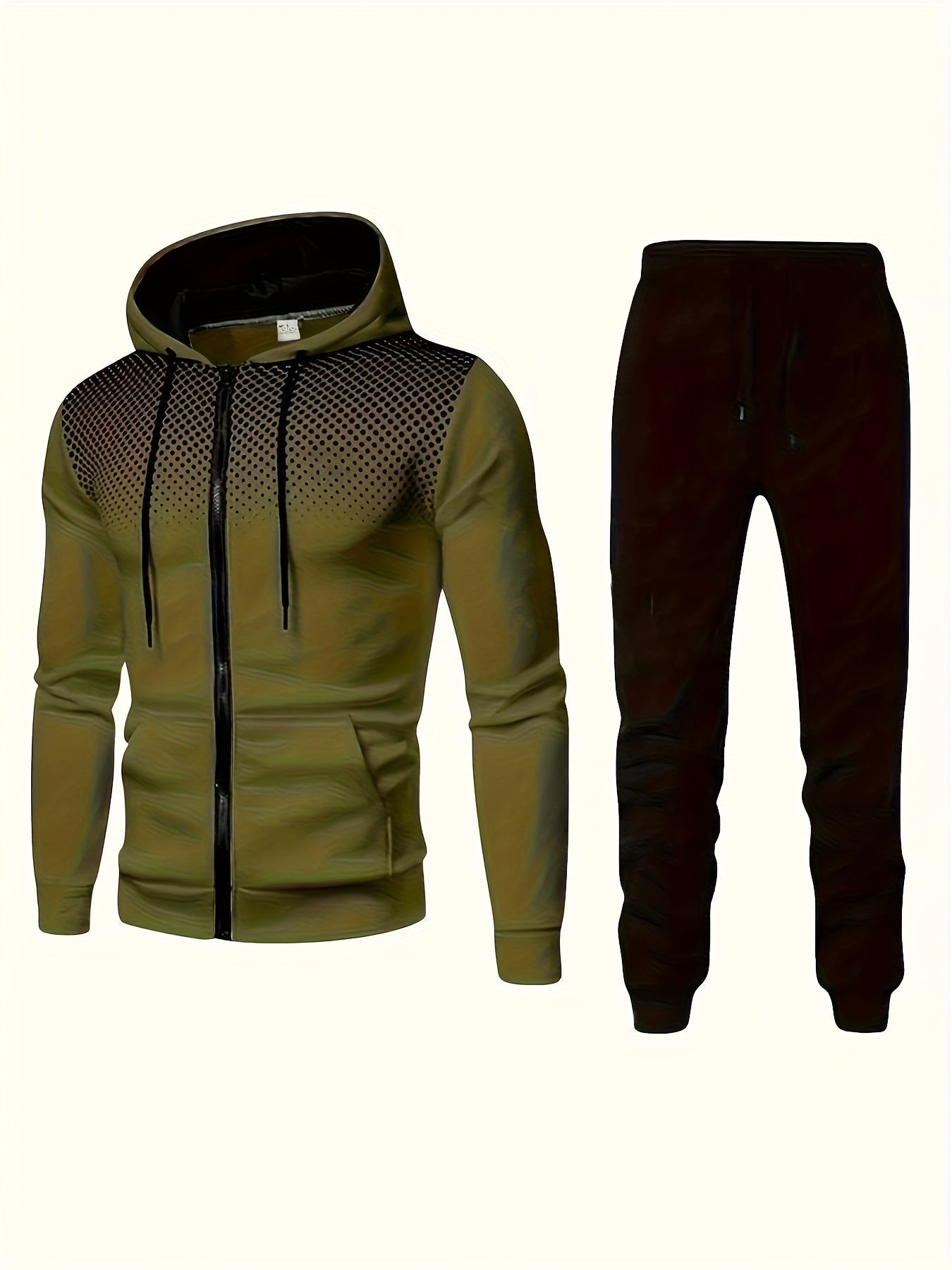 Men's Casual Fleece Sweatshirt Tracksuit with Hooded Long Sleeve and Drawstring Pants | Perfect for Outdoor Activities