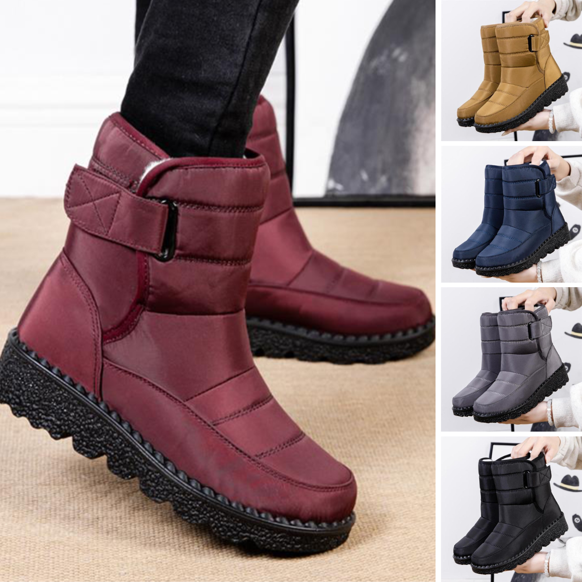 Women's Warm Waterproof Winter Boots with Non-Slip Sole | Ideal for Everyday Wear