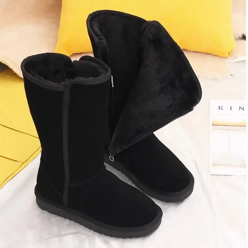 Women's Comfortable Flat Sole Ankle Winter Boots with Zipper | Ideal for Everyday Wear