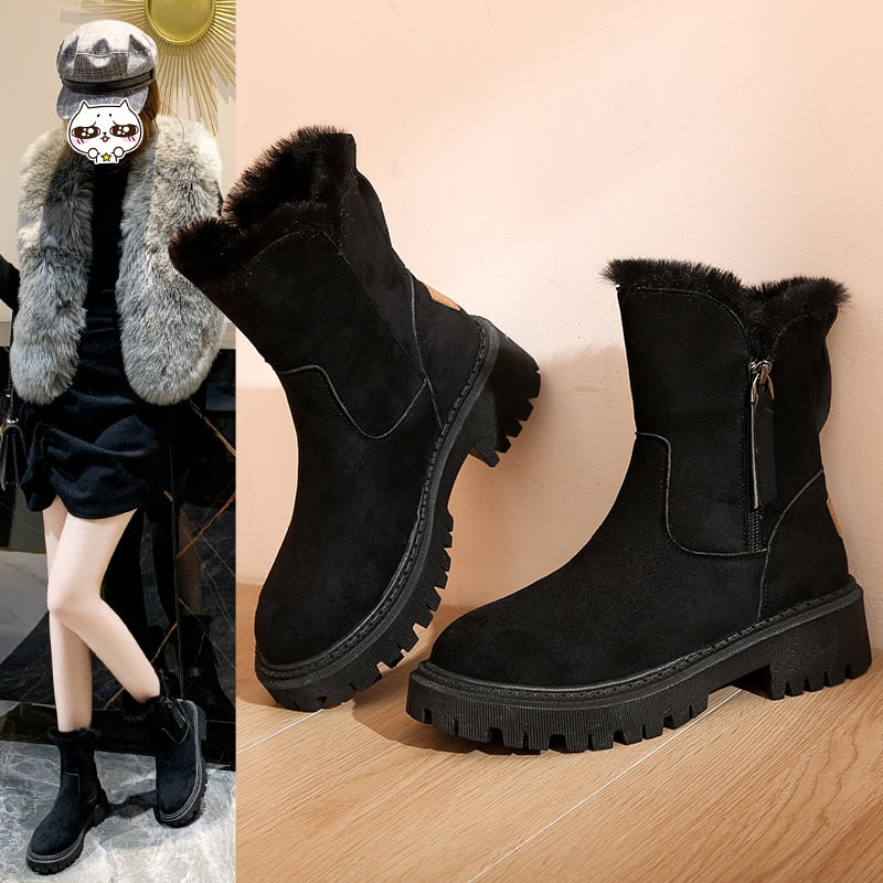 Women's Elegant Fur-Lined Ankle Boots | Ideal for Everyday Wear