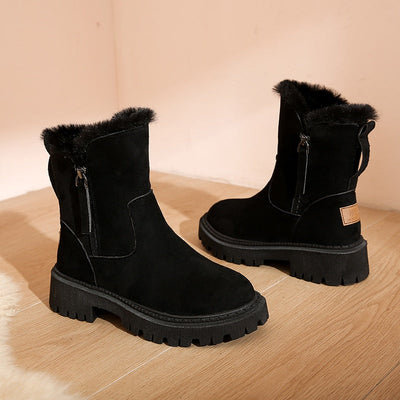 Women's Warm Winter Boots with Wool Lining and Zipper | Ideal for Everyday Wear