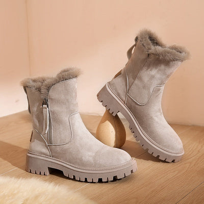 Women's Warm Winter Boots with Wool Lining and Zipper | Ideal for Everyday Wear