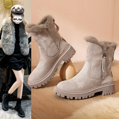 Women's Warm Winter Boots with Wool Lining and Zipper | Ideal for Everyday Wear