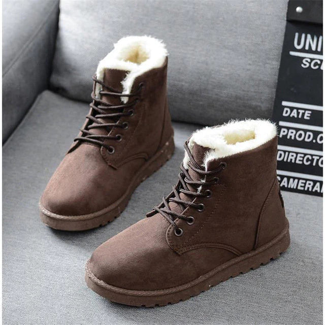 Women's Casual Wool-Lined Ankle Winter Boots | Ideal for Everyday Wear