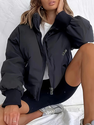 Women’s Stylish Short Bomber Jacket for Winter | Perfect for Winter