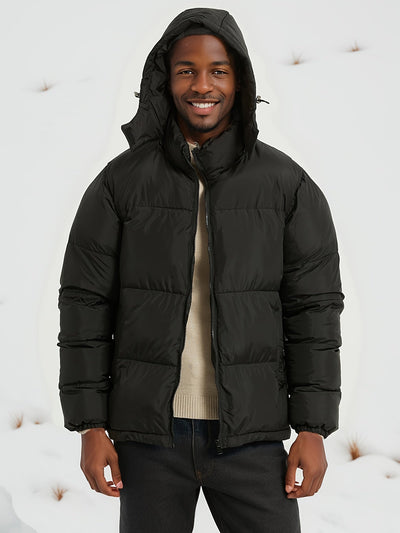 Men's Stylish Polyester Down Alternative Hooded Winter Jacket | Ideal for Winter