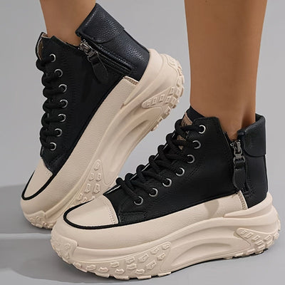 Women’s High-Top Platform Casual Sneakers | Ideal for Autumn/Winter