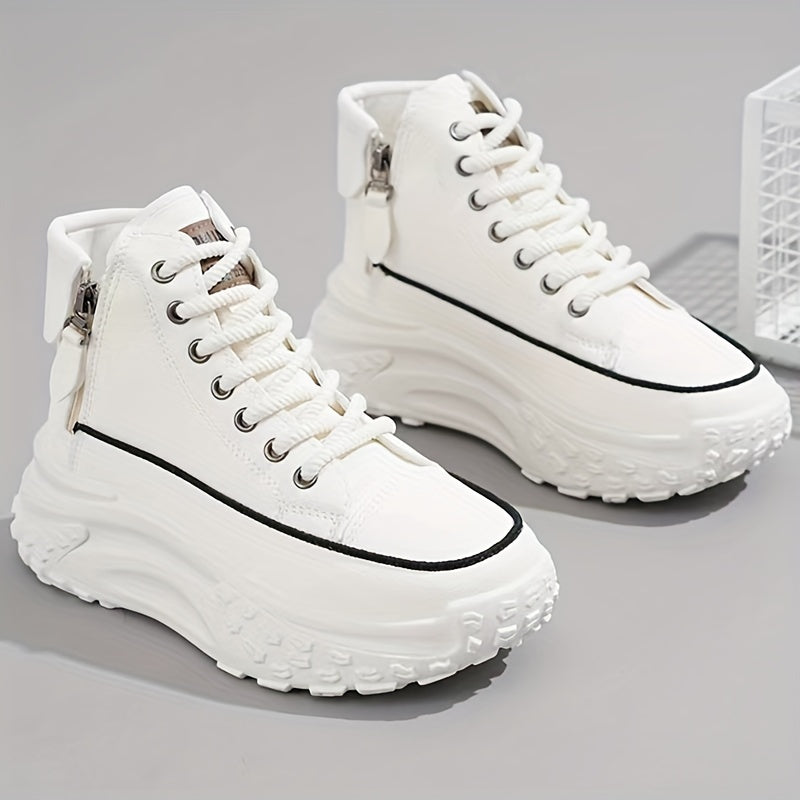 Women’s High-Top Platform Casual Sneakers | Ideal for Autumn/Winter