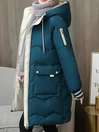 Women's Stylish Warm Puffer Jacket with Hood | Ideal for Winter