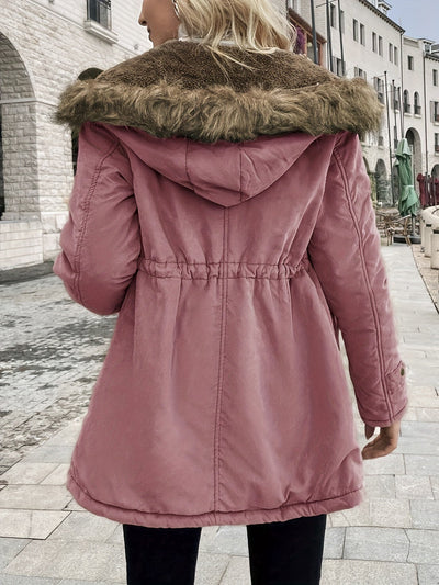 Women's Elegant Warm Long Winter Coat | Ideal for Winter