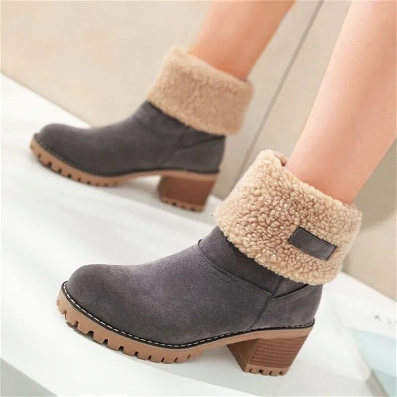 Women's Comfortable Wool-Lined Winter Ankle Boots | Ideal for Everyday Wear