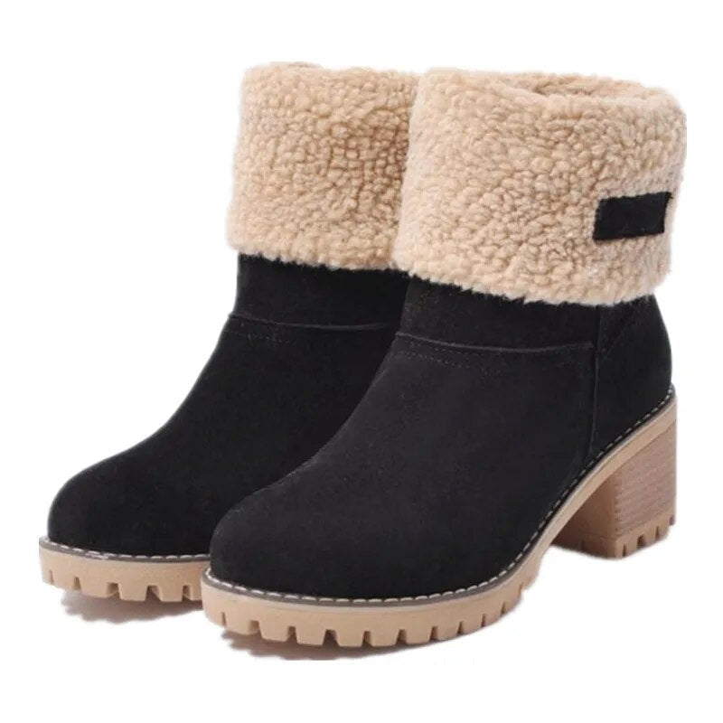 Women's Comfortable Wool-Lined Winter Ankle Boots | Ideal for Everyday Wear