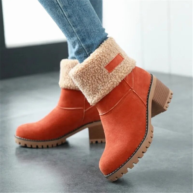 Women's Comfortable Wool-Lined Winter Ankle Boots | Ideal for Everyday Wear