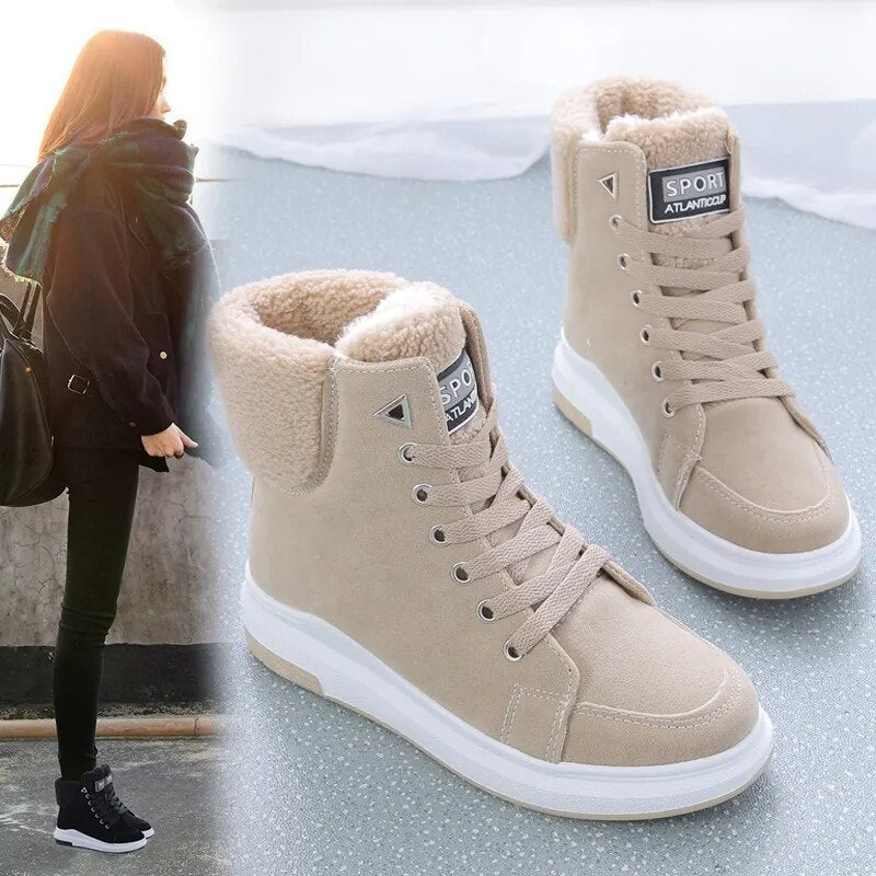 Women's Casual Flat Ankle Winter Boots | Ideal for Everyday Wear