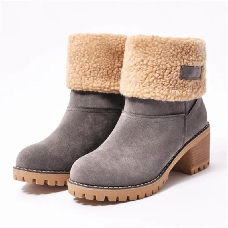 Women's Comfortable Wool-Lined Winter Ankle Boots | Ideal for Everyday Wear