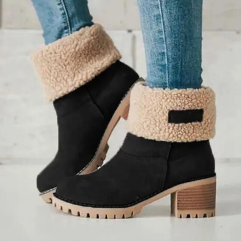 Women's Comfortable Wool-Lined Winter Ankle Boots | Ideal for Everyday Wear