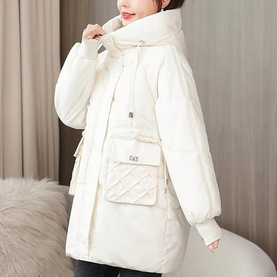 Women's Stylish Mid-Length Puffer Jacket | Perfect for Winter and Fall