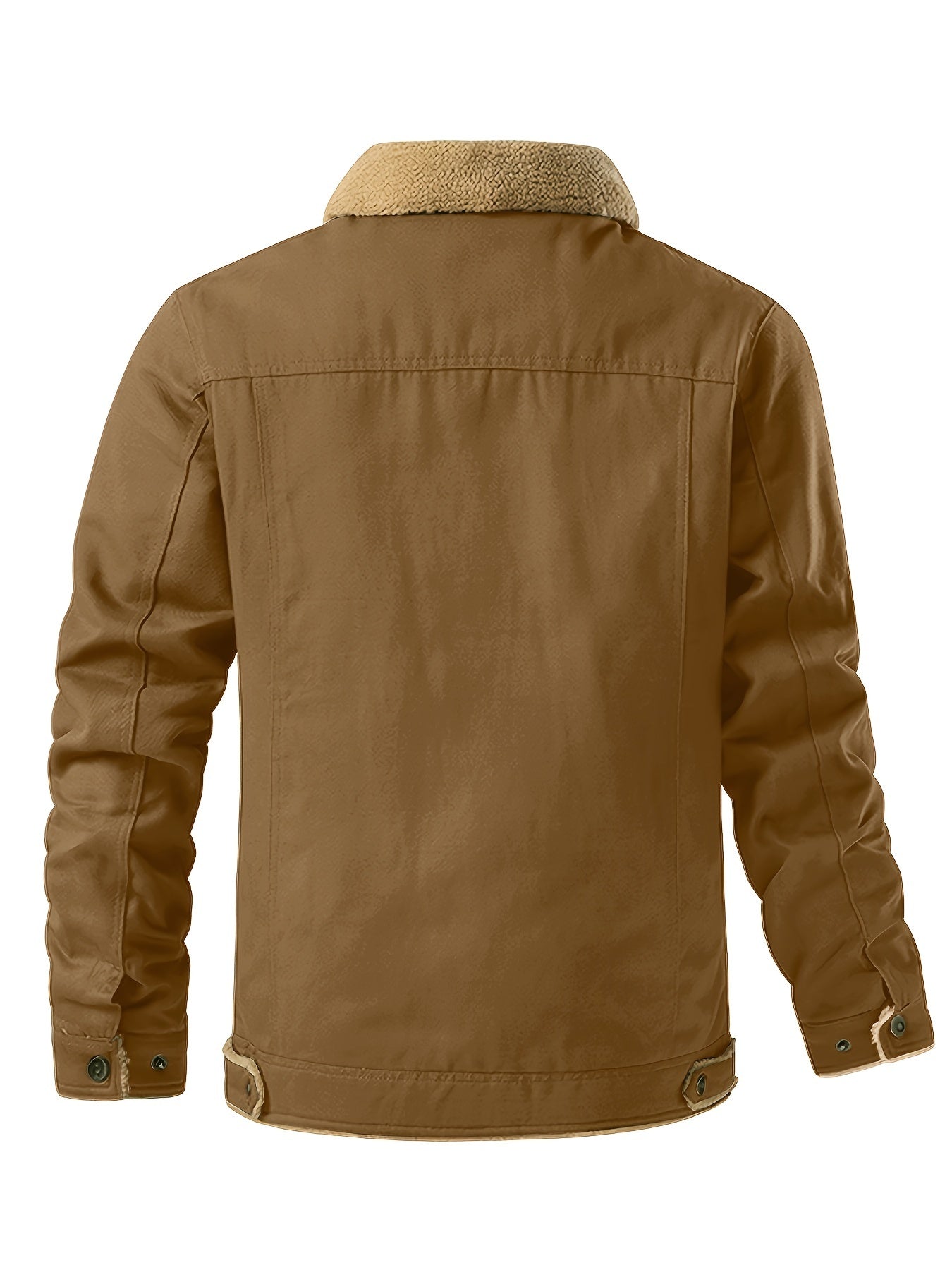 Men's Casual Warm Fleece Flap Pocket Winter Jacket | Ideal for Winter