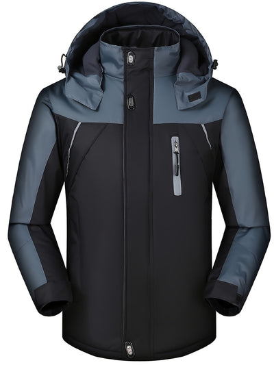 Men's Warm Fleece-Lined Water-Resistant Winter Jacket | Ideal for Winter