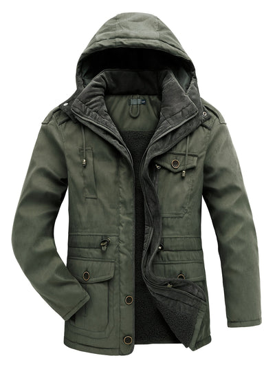 Men's Warm Cotton Cargo with Pockets Winter Coat | Ideal for Winter