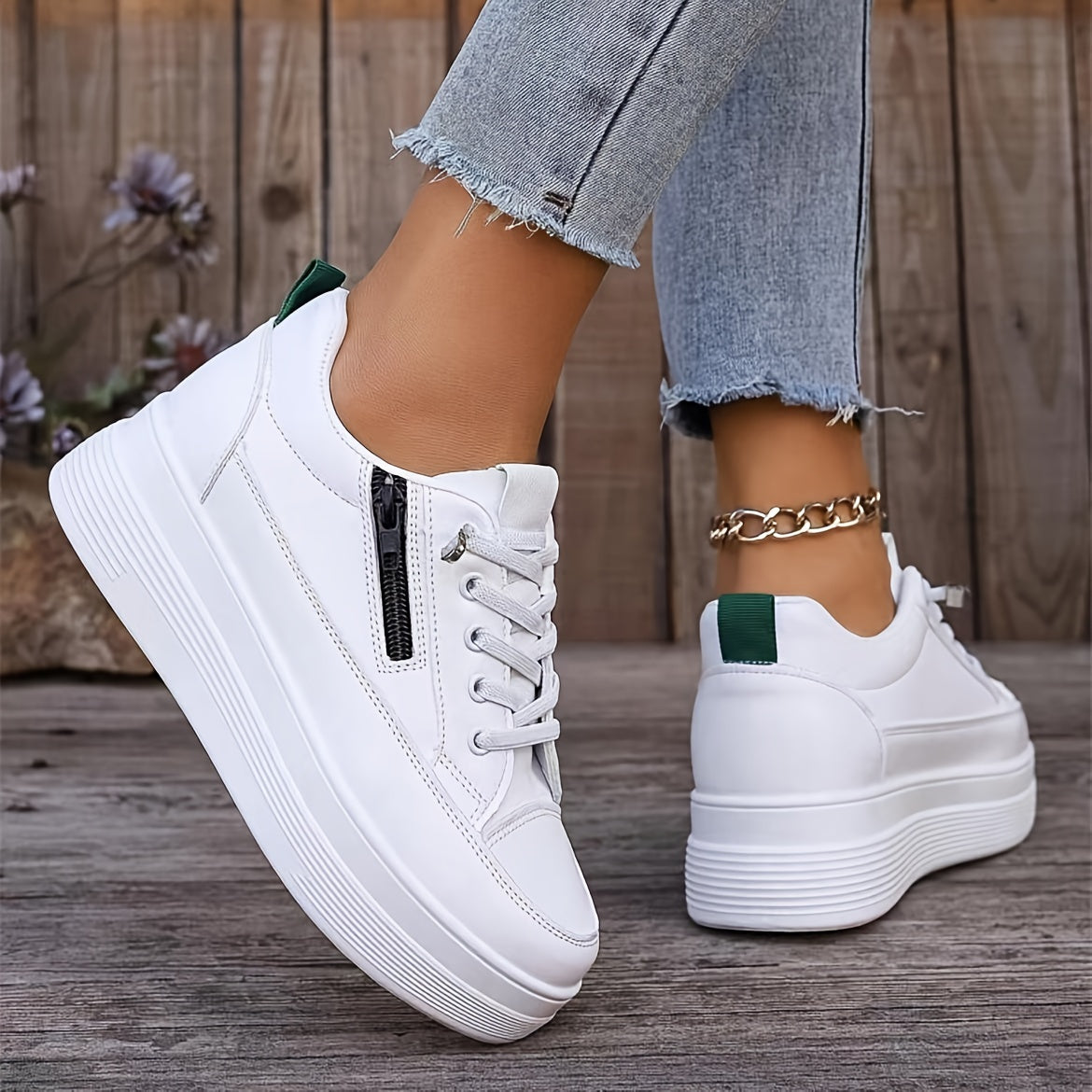 Women's Stylish Solid Color Casual Sneakers | Perfect for All Seasons