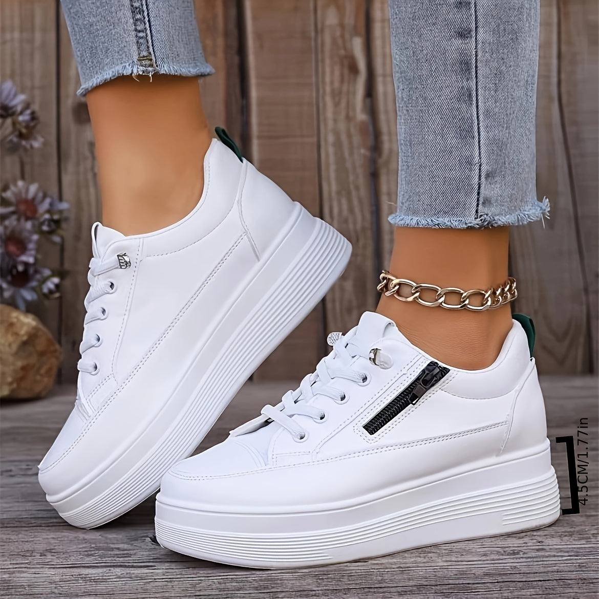 Women's Stylish Solid Color Casual Sneakers | Perfect for All Seasons